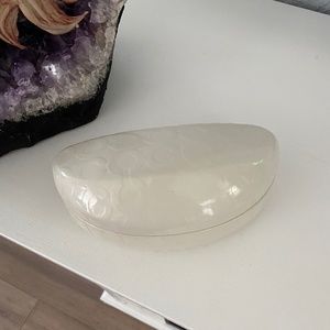 White embosses Coach eyeglass case good condition